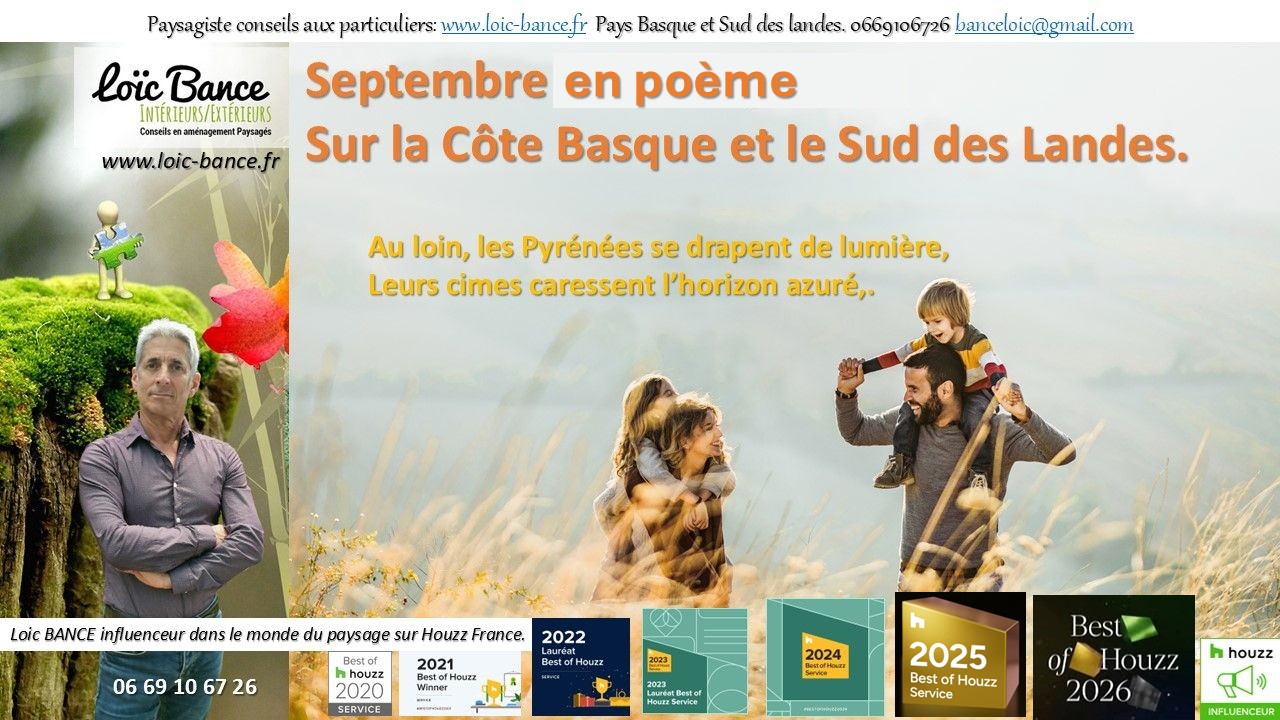 Paysagiste Capbreton Septembre en po�me. Po�me de Septembre des paysages de la C�te Basque et des Landes. 
