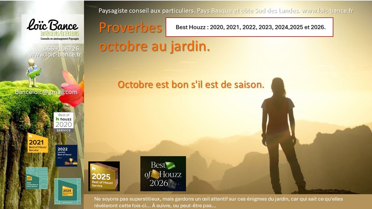 Proverbes d'octobre au jardin par Capbreton paysages
